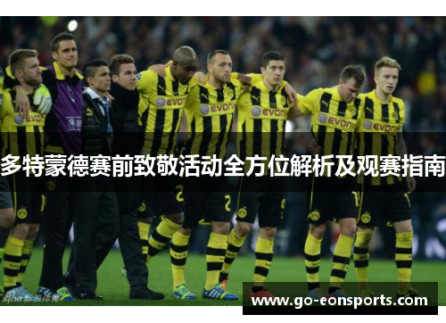 多特蒙德赛前致敬活动全方位解析及观赛指南